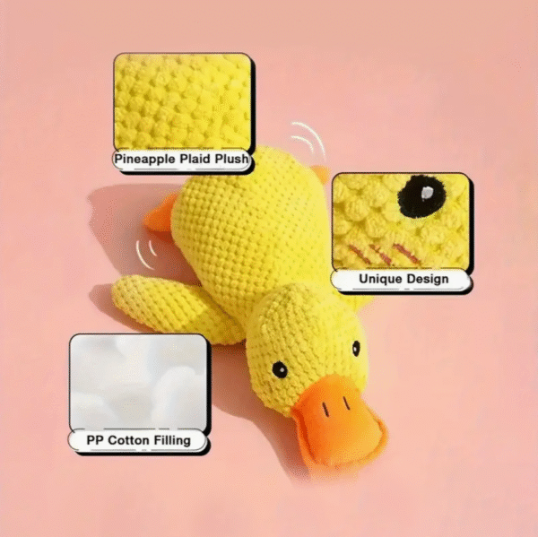 Soft Chew Resistant Plush Duck Dog Toy