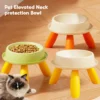 High Feet Cat Food Bowl Cat Water Bowl Pet Food Feeder