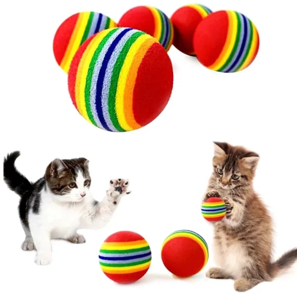 42MM EVA Pet Rainbow Bouncy Foam Ball