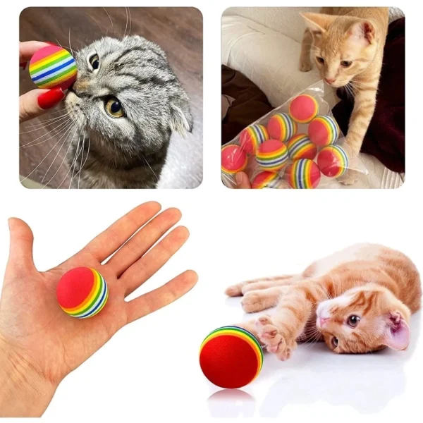 42MM EVA Pet Rainbow Bouncy Foam Ball