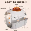 Large Portable Pet Carrier with Sunroof