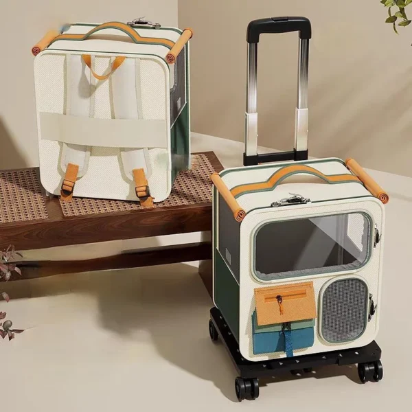Cat Carrier Backpack with Trolley