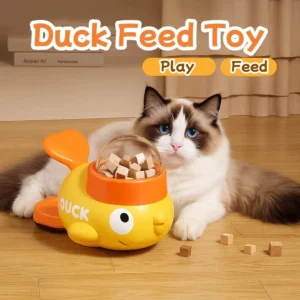 Duck Design Pet Automatic Feeder Toys