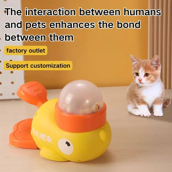 Duck Design Pet Automatic Feeder Toys