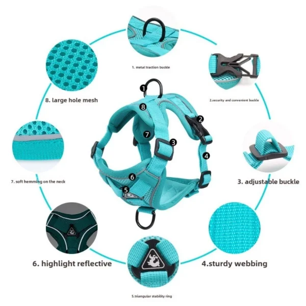 Reflective Breathable Pet Chest Strap