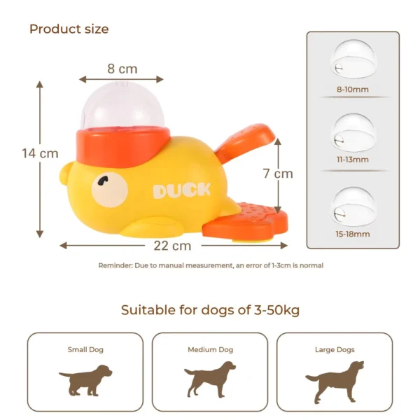 Duck Design Pet Automatic Feeder Toys