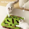 Cat Puzzle Toy Felt Box with Ball